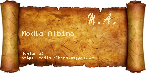 Modla Albina névjegykártya